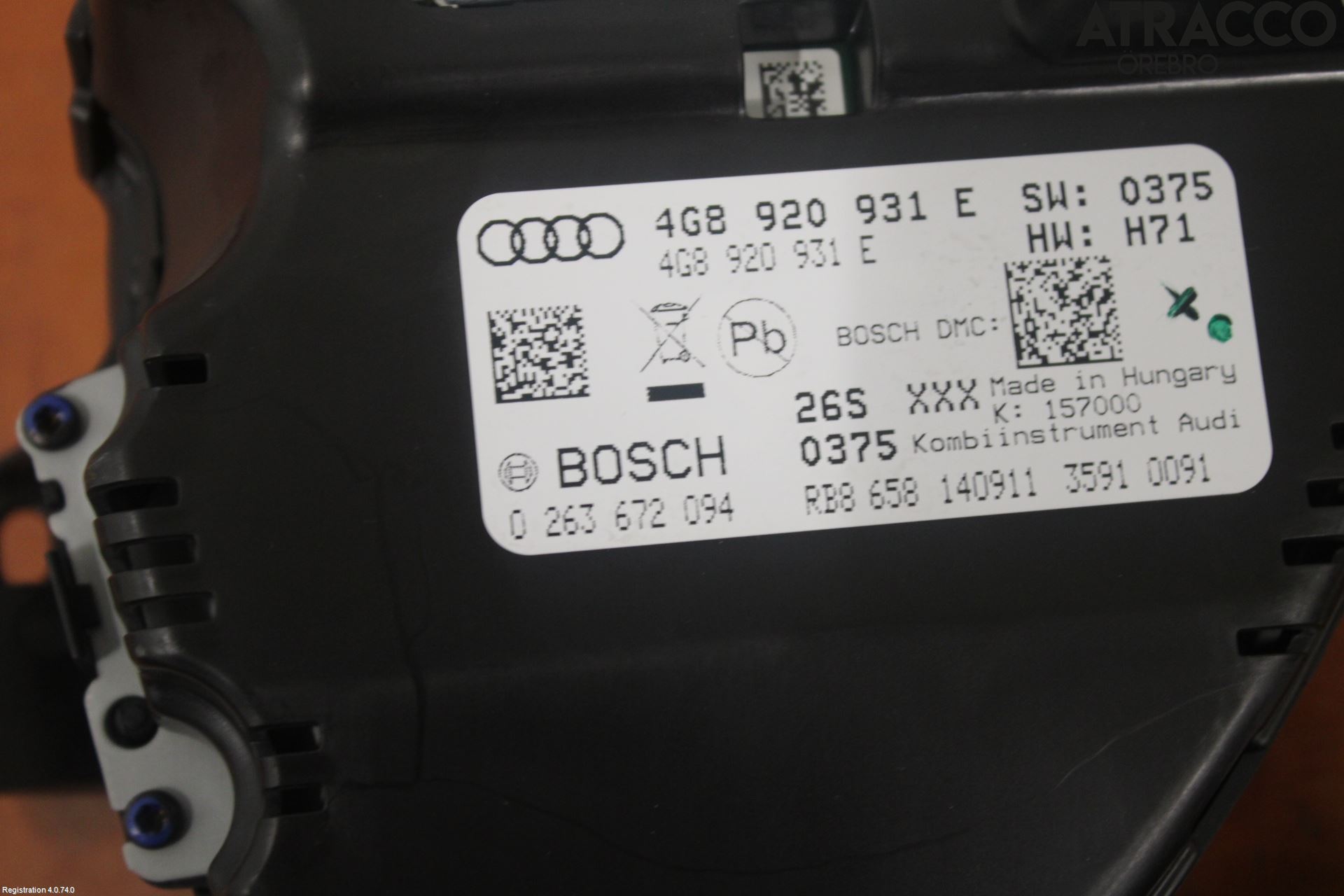 Audi A6/S6 4G 11-18 Instrument Komb