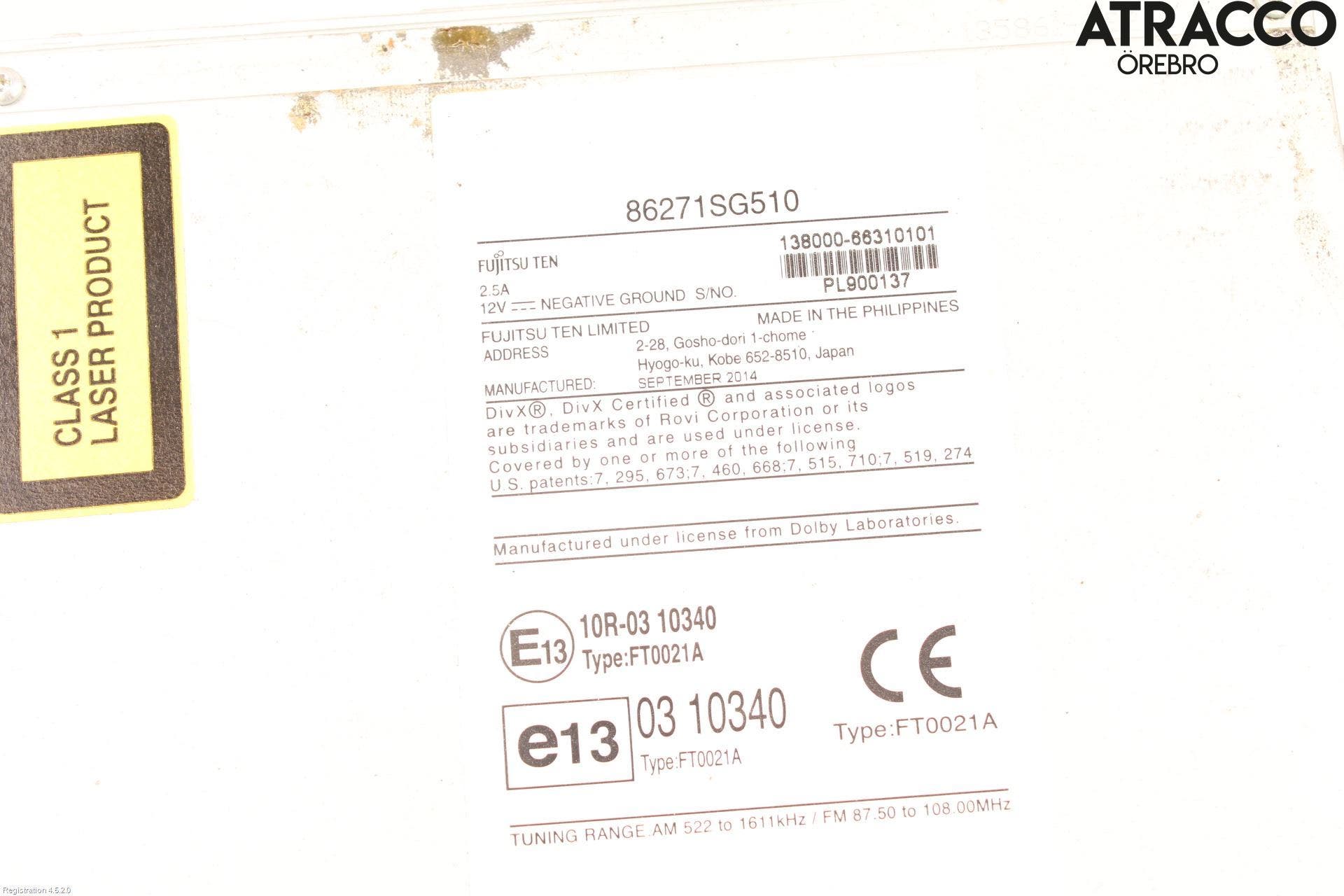 Subaru FORESTER SJ 13-18 Cd Radio - Multimediapanel