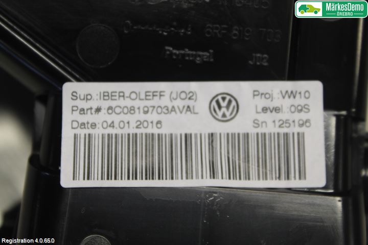 Volkswagen VW POLO 10-17 Defrosterkanal-Munstycke
