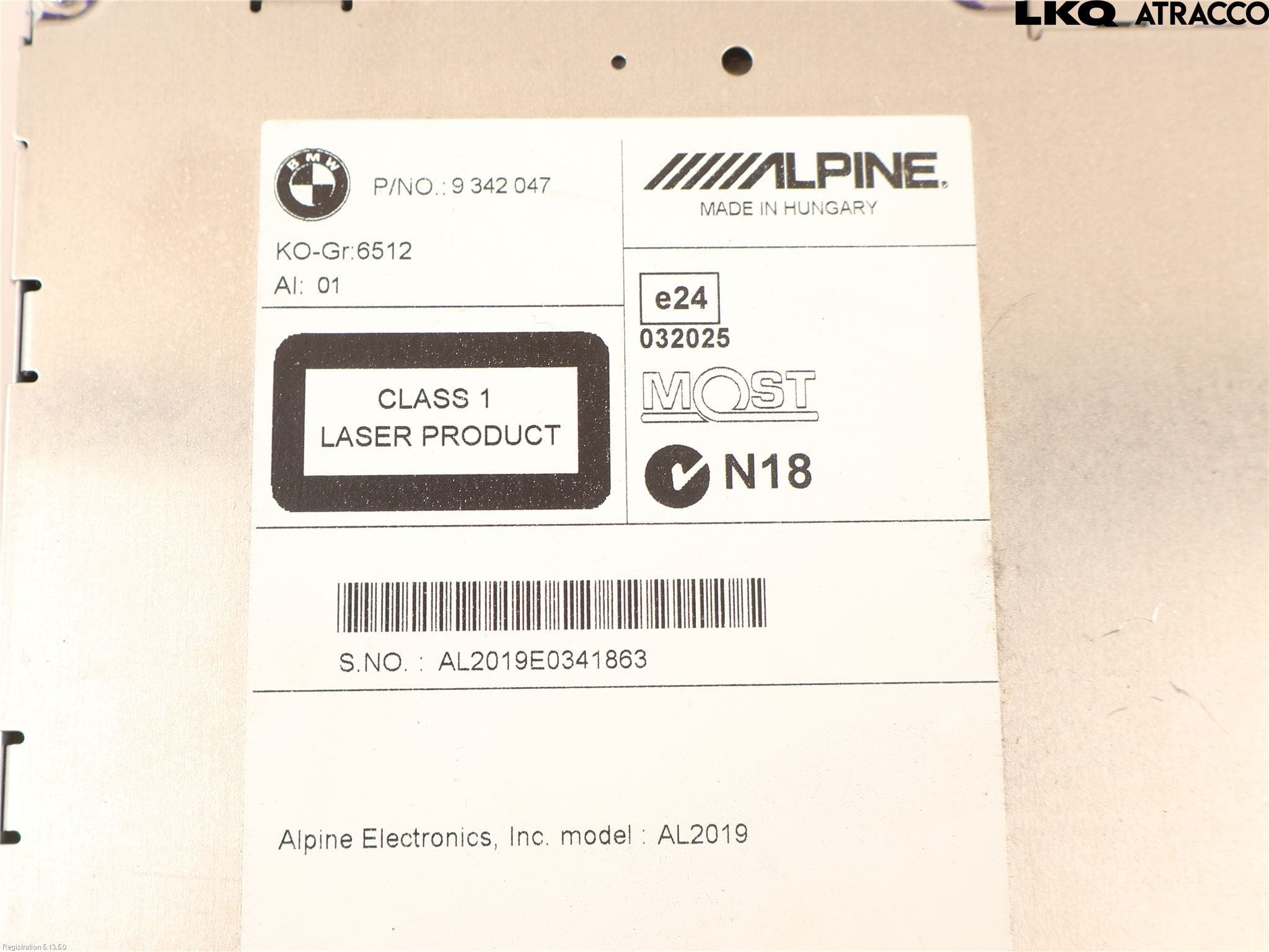 BMW 5 F10/F11/F18 09-17 Cd Radio - Multimediapanel