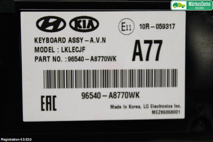 Kia OPTIMA 16-20 Cd Radio - Multimediapanel