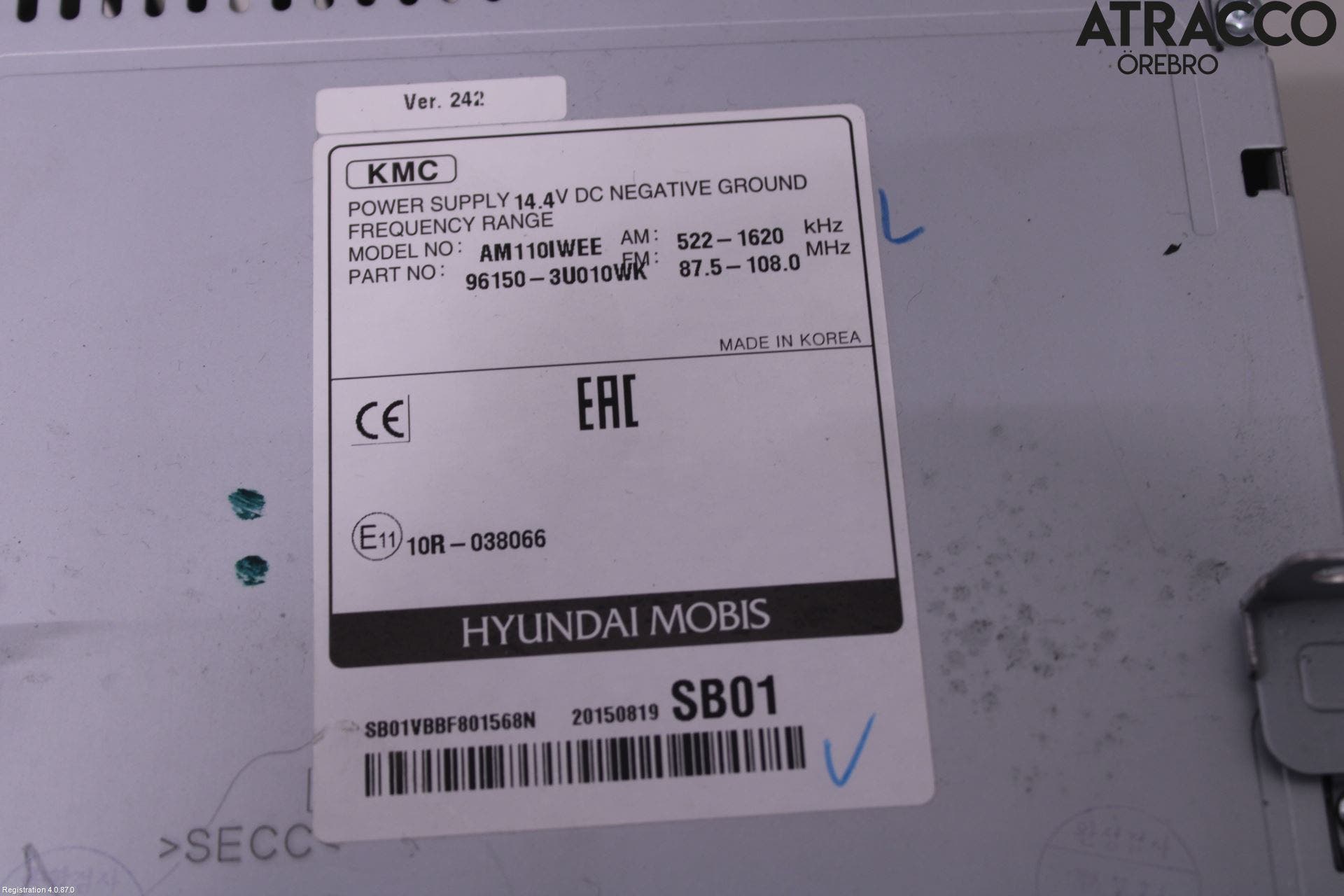 Kia SPORTAGE (SL) 11-15 Cd Radio - Multimediapanel