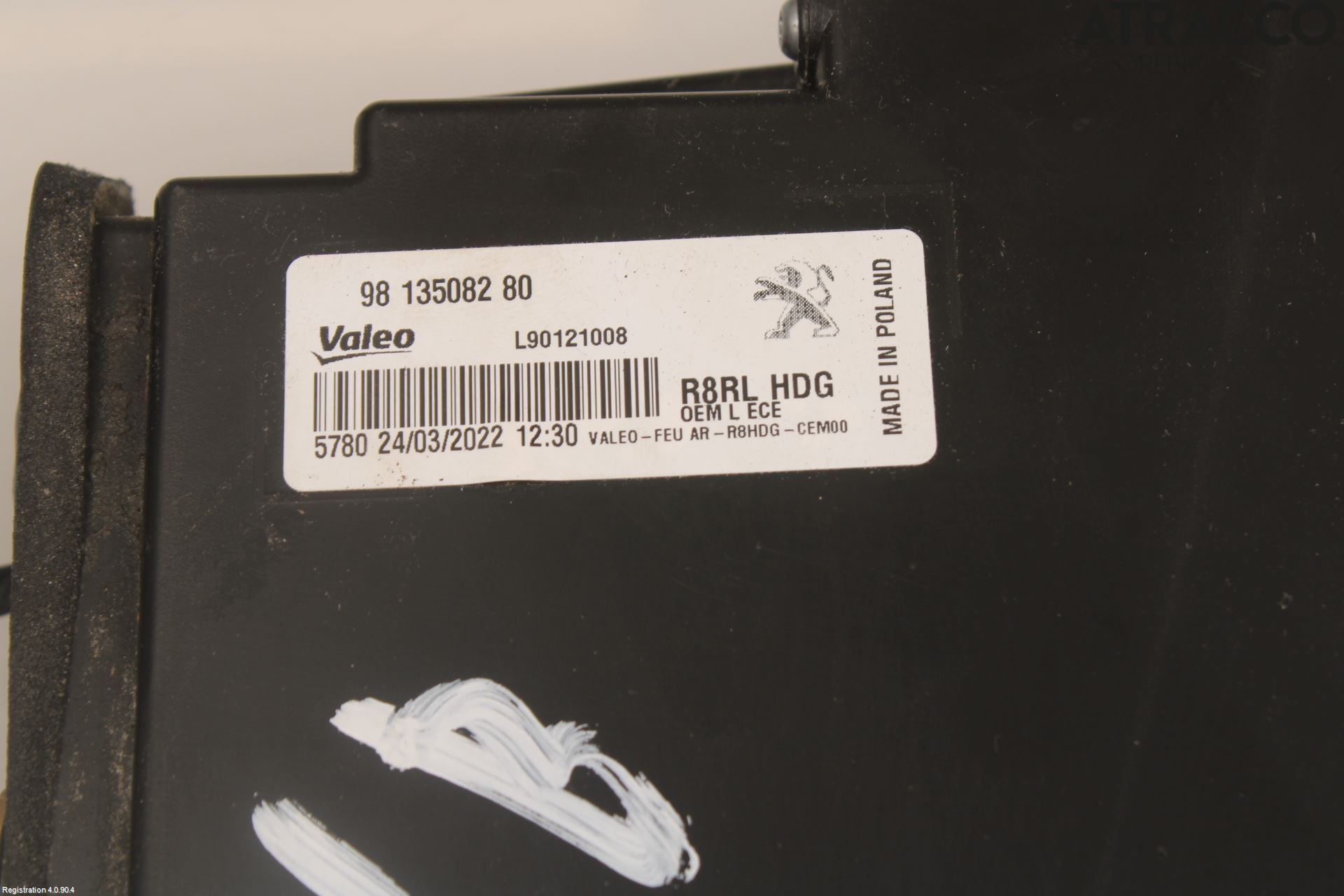 Peugeot 508 19- Bakljus Lucka Vä