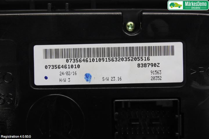 Fiat 500X 15- Ac Styrenhet Ac Manöveren