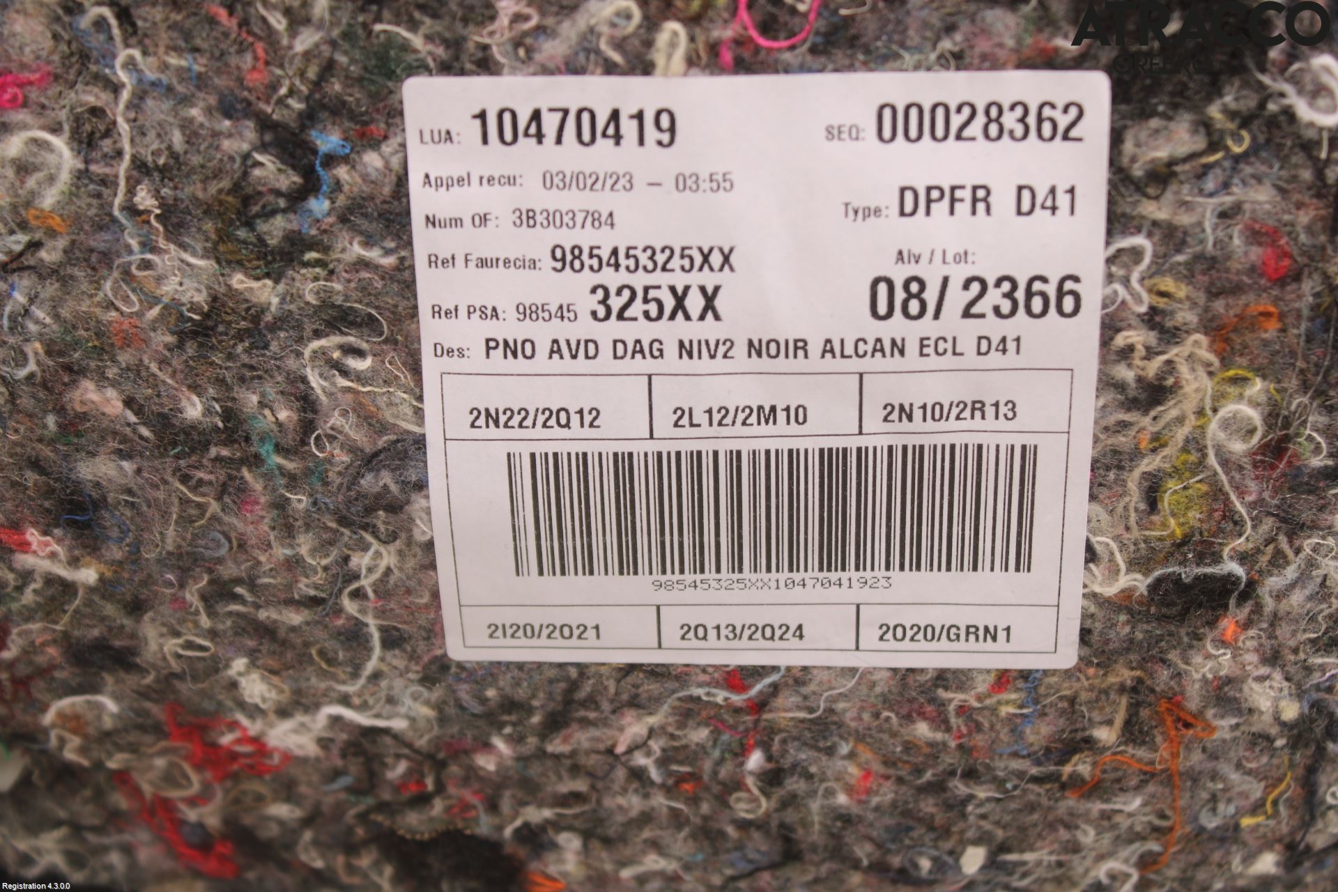 Citroen DS 4 / DS 4 E-TENSE 22- Dörrklädsel Hö