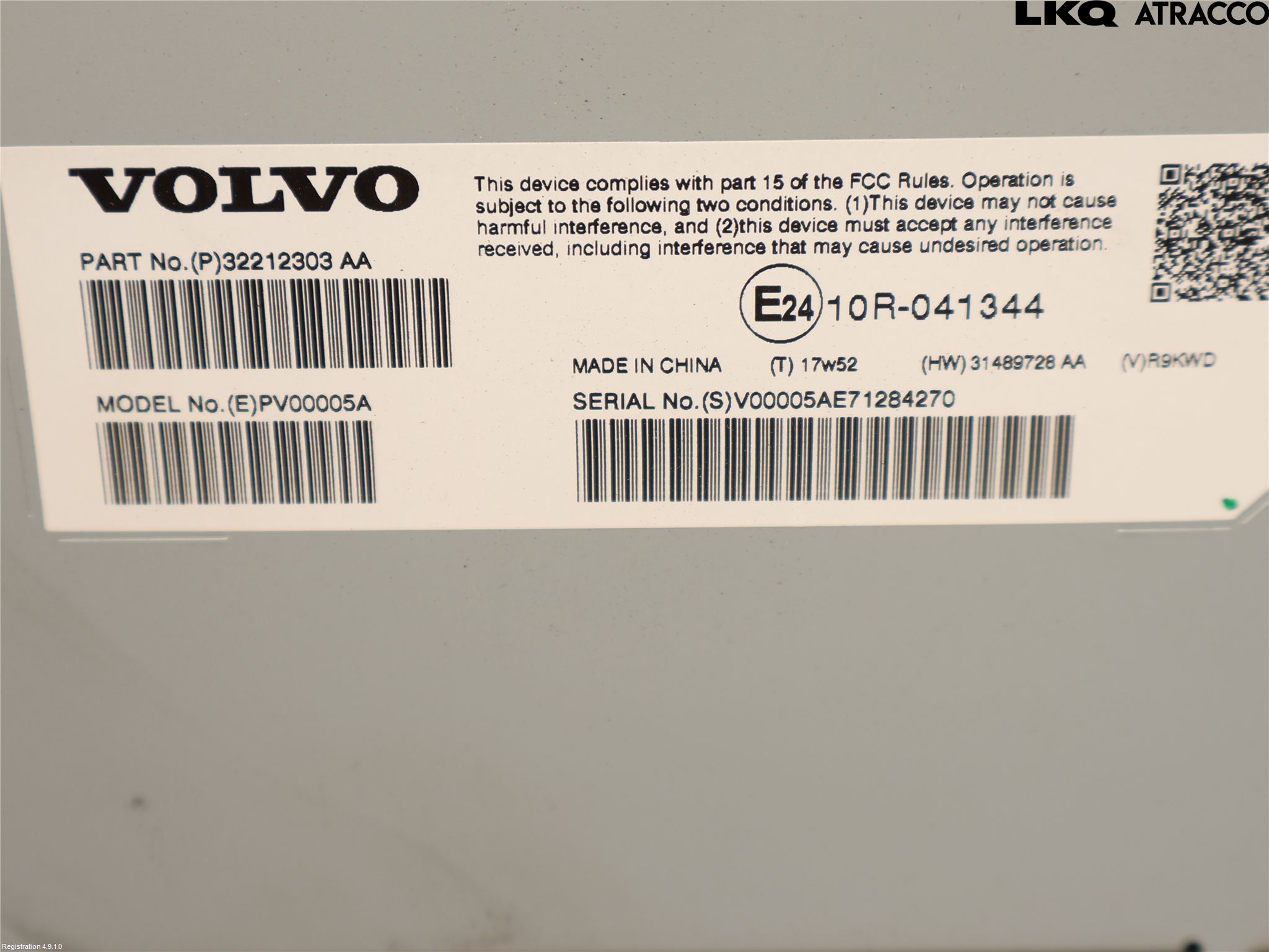 Volvo V90 17->> Radio-Stereo Förstärkare