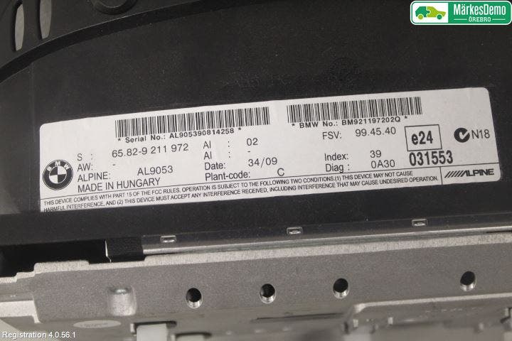 BMW 5 E60/61 Sed/Tou 02-10 Färddator