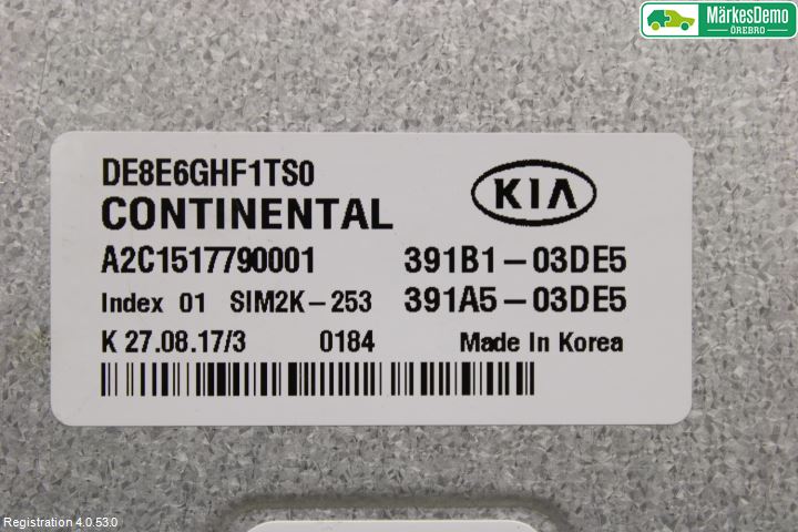 Kia NIRO (DE) 17-22 Styrenhet Insprut Bensin