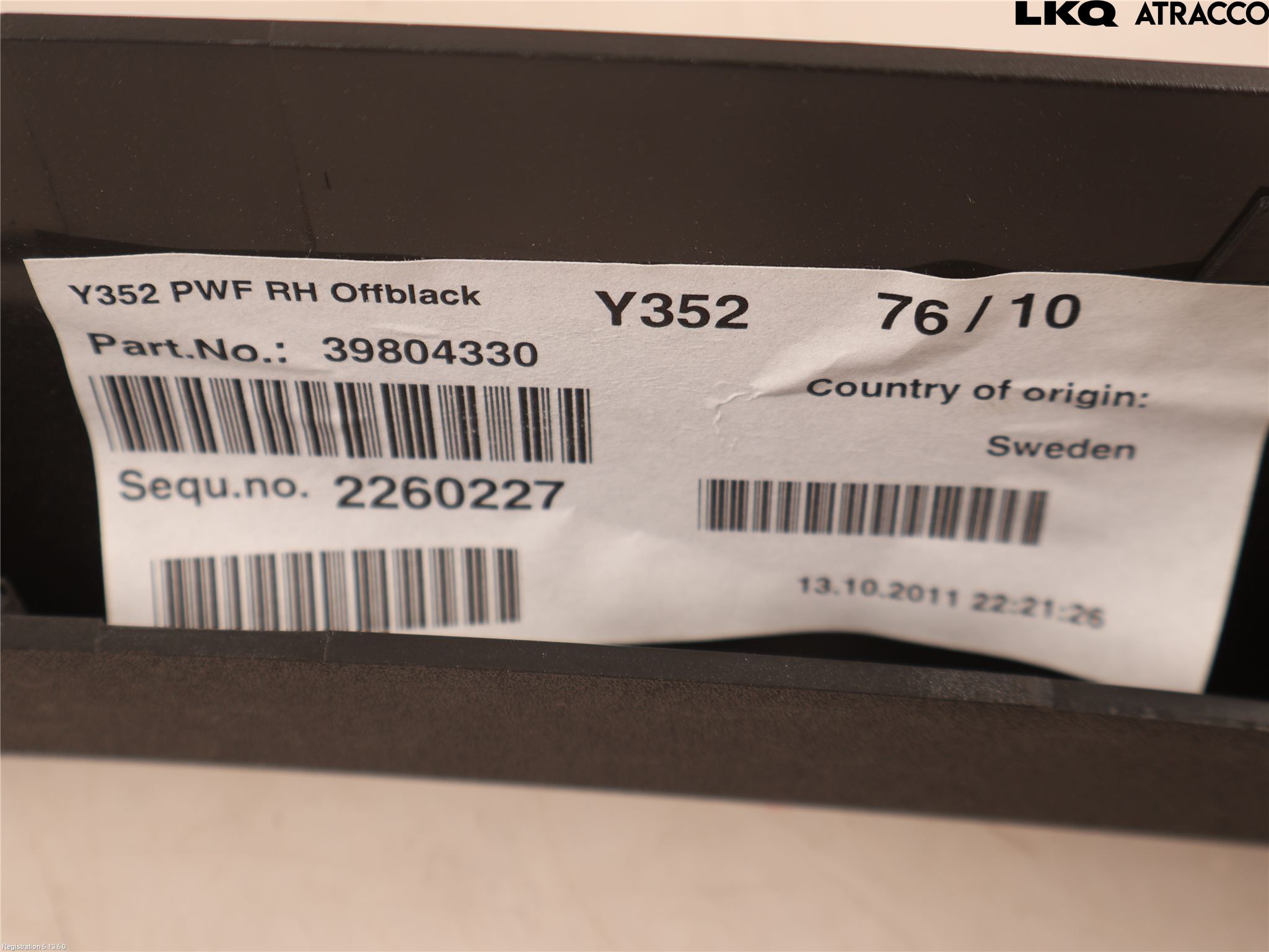 Volvo V60 11-13 Inredning Bakluckeklädsel