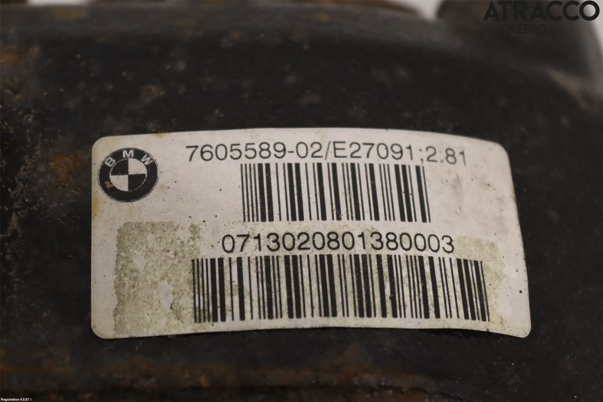 BMW 3 F30/F31/F80 12-19 Bakväxel-Diff