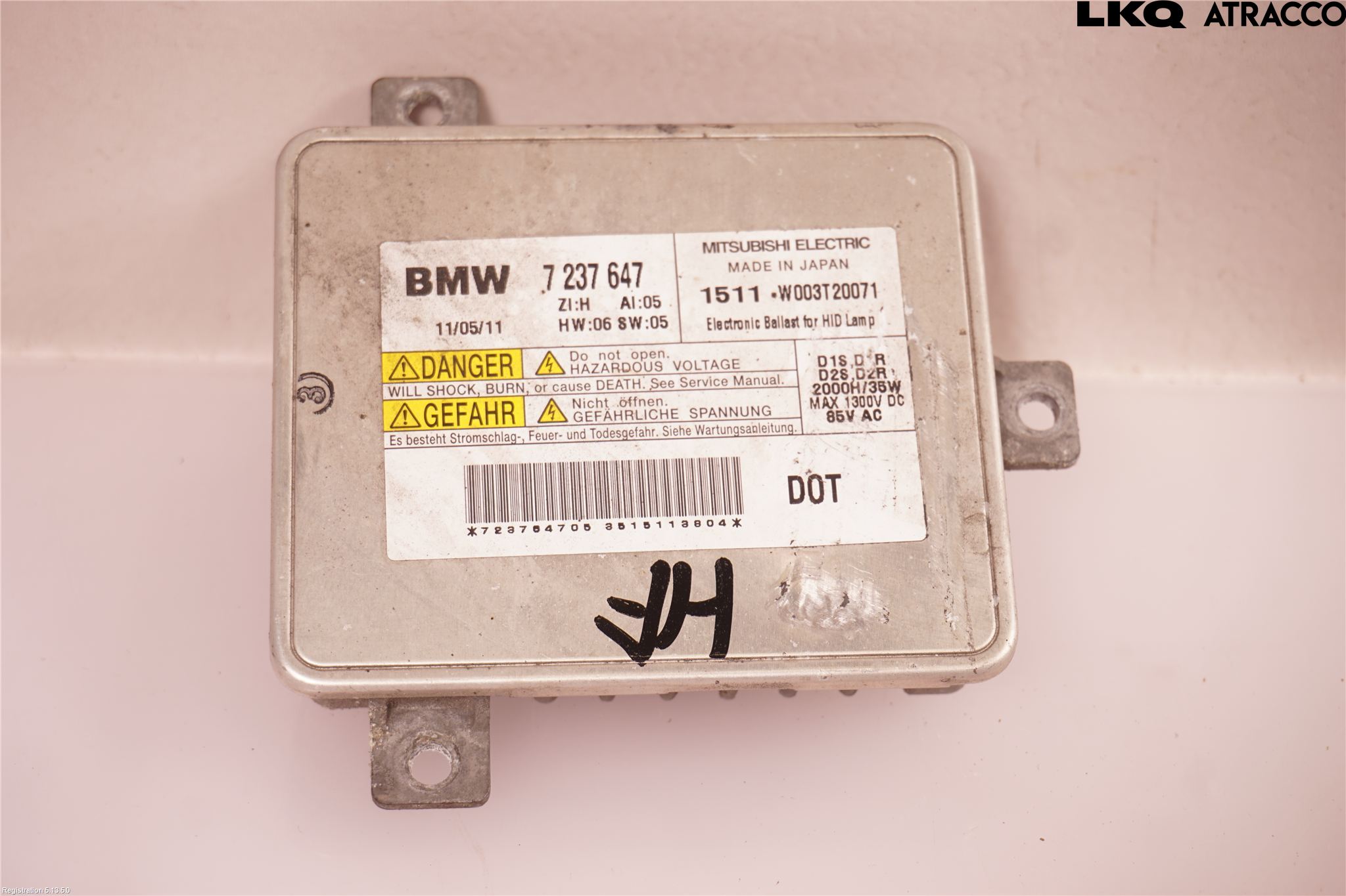 BMW 5 F10/F11/F18 09-17 Styrenhet Strålkastare