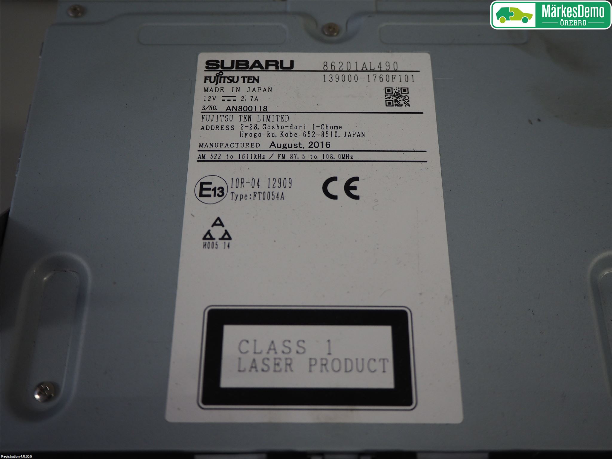 Subaru OUTBACK 15-20 Cd Radio - Multimediapanel