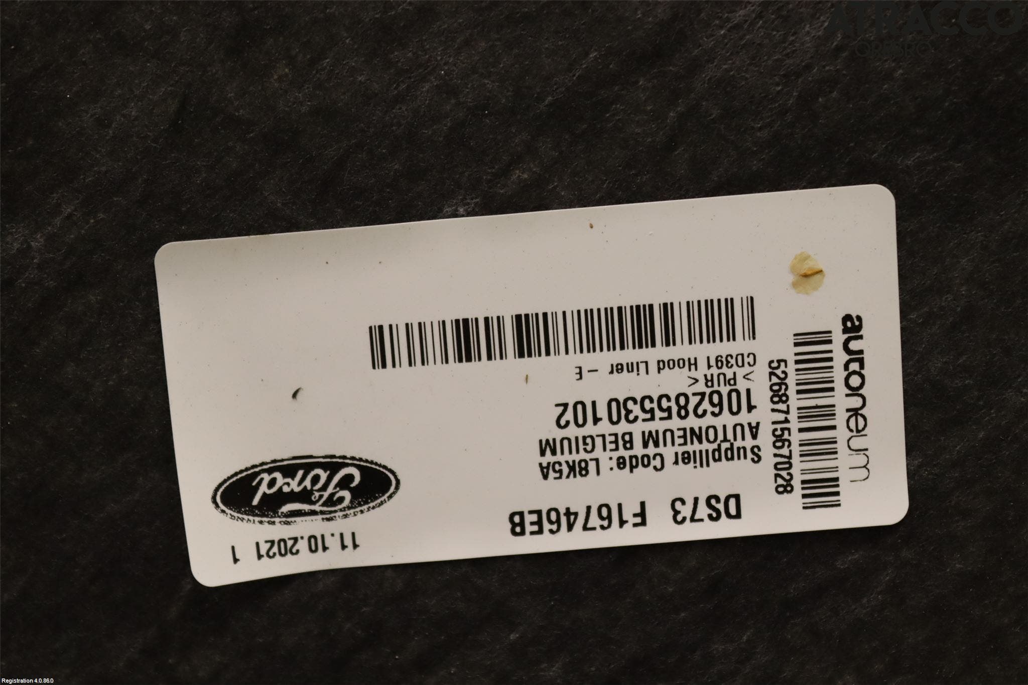 Ford MONDEO 15-22 Huvisolering