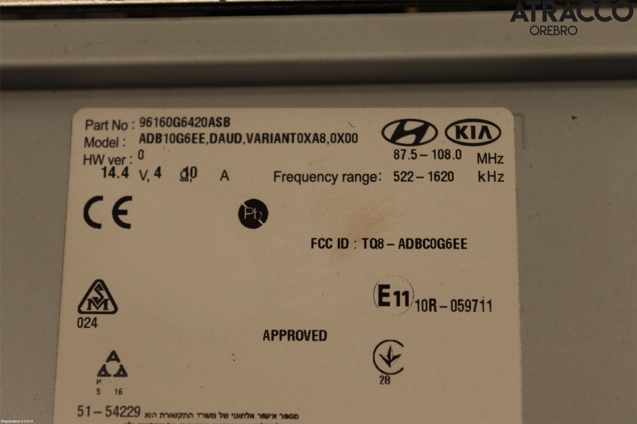 Kia PICANTO 17- Cd Radio - Multimediapanel
