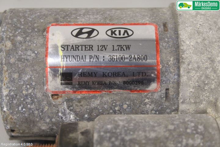 Kia SPORTAGE (SL) 11-15 Startmotor Diesel