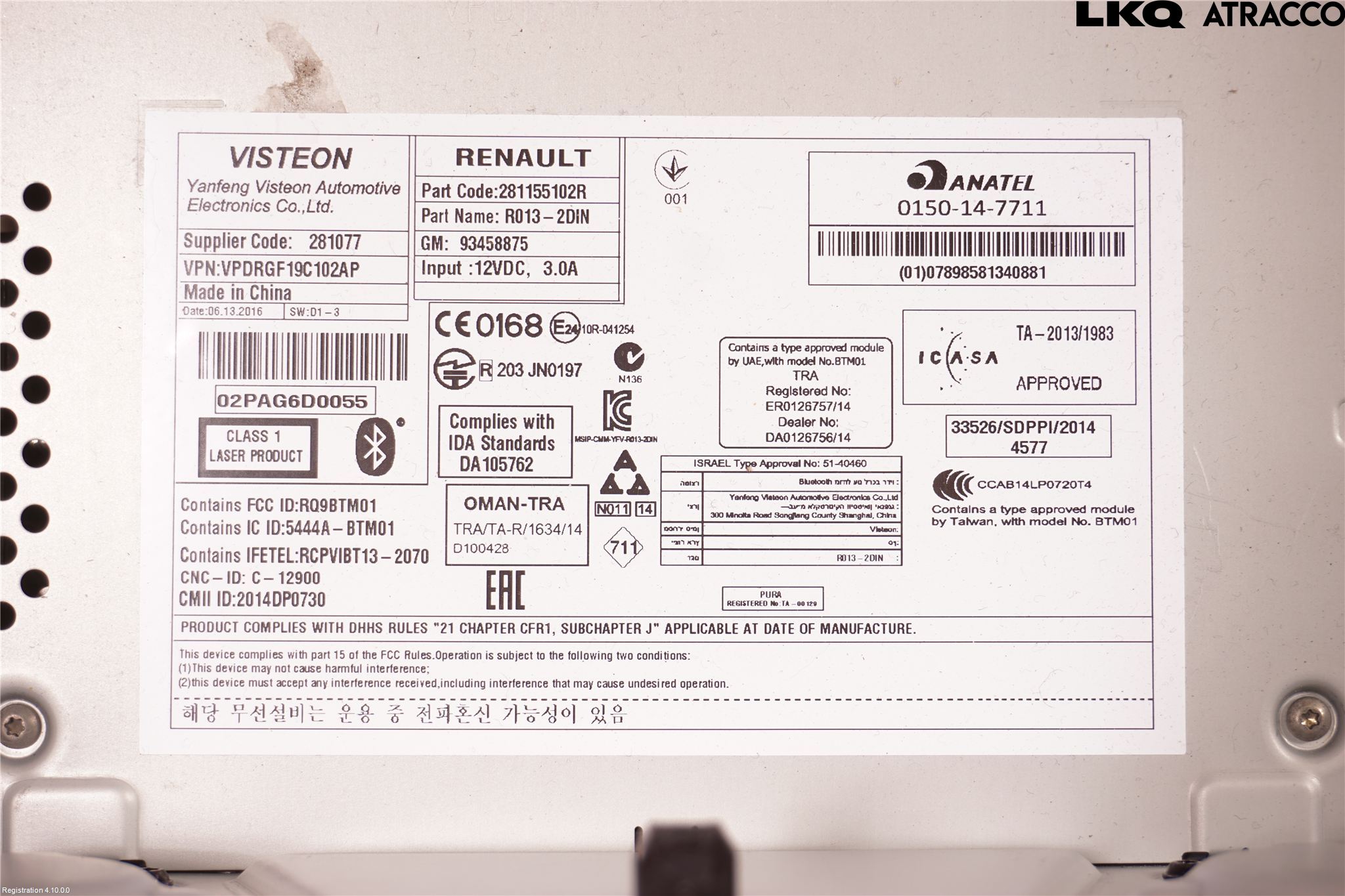 Fiat TALENTO 16- Cd Radio - Multimediapanel