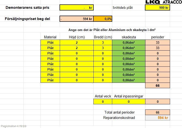 Citroen C3 10-17 Dörr Bak Vänster