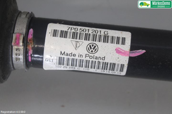 Volkswagen VW TOUAREG 7P 11-18 Drivaxel Bak Höger