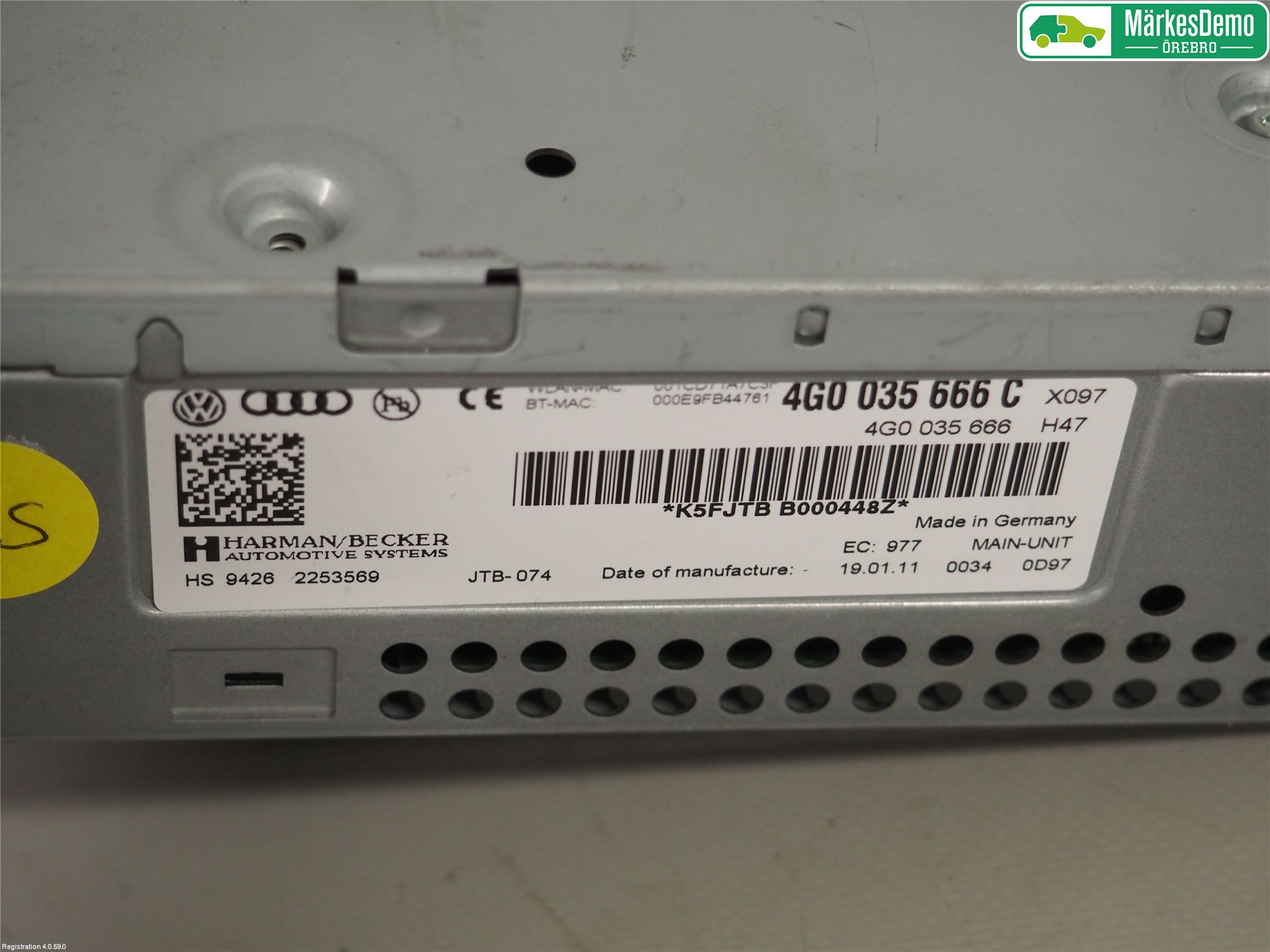 Audi A7/S7 4G 11-17 Cd Radio - Multimediapanel