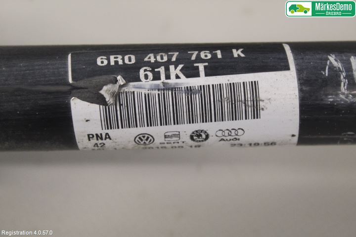 Volkswagen VW POLO 10-17 Drivaxel Fram Vänster