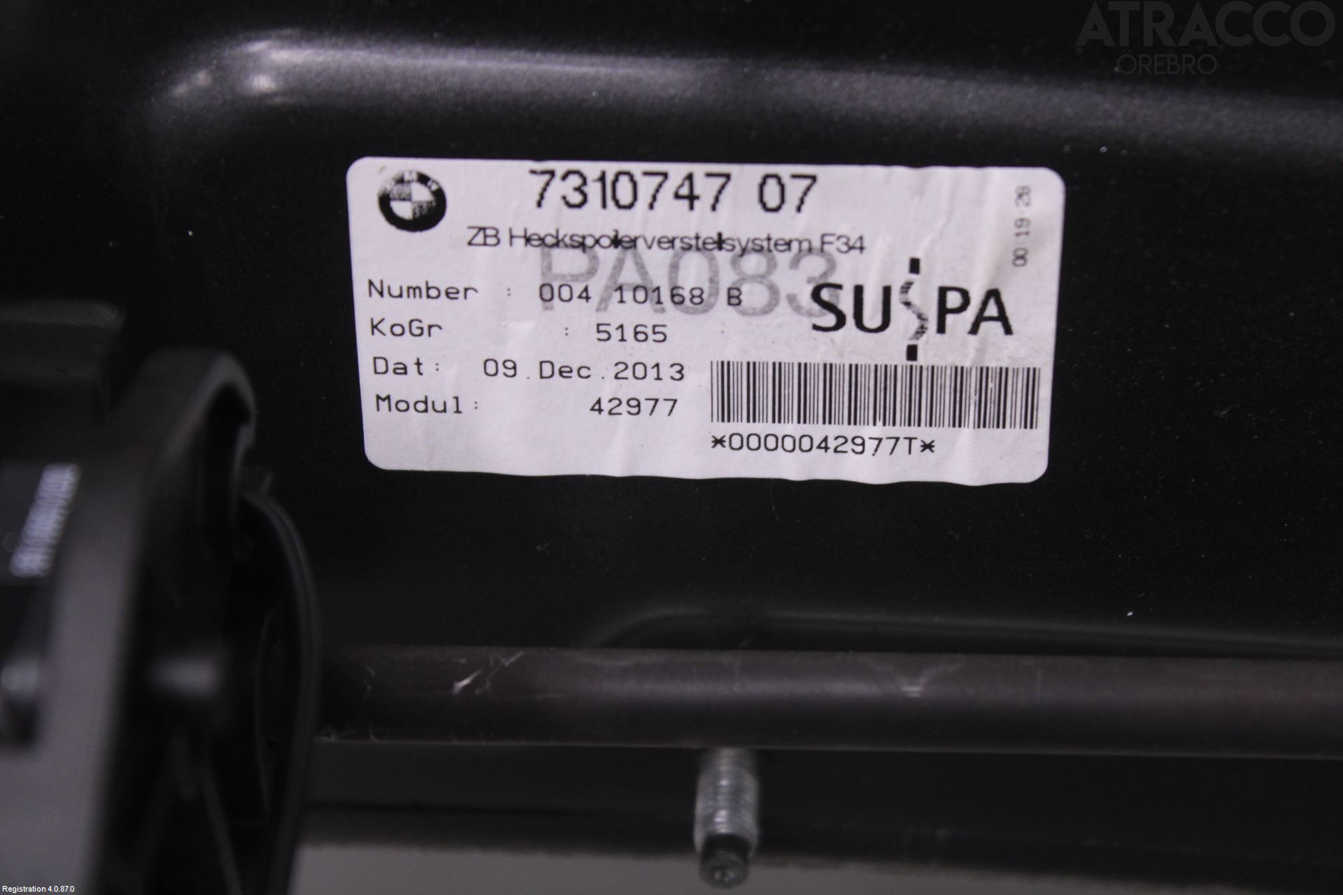 BMW 3 GT F34 13-19 Spoiler Baklucka