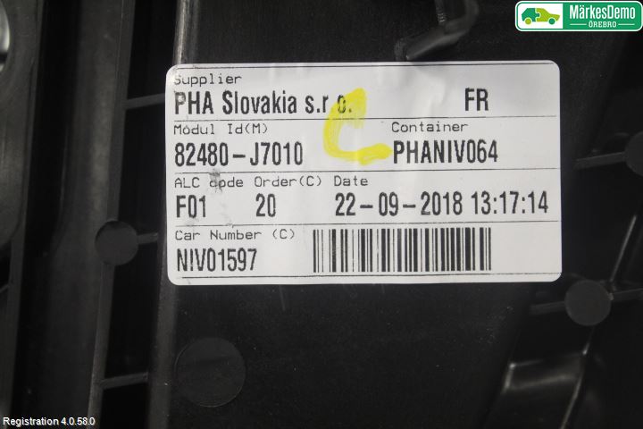 Kia CEED/CEED SW 19- Fönsterhissmekanism