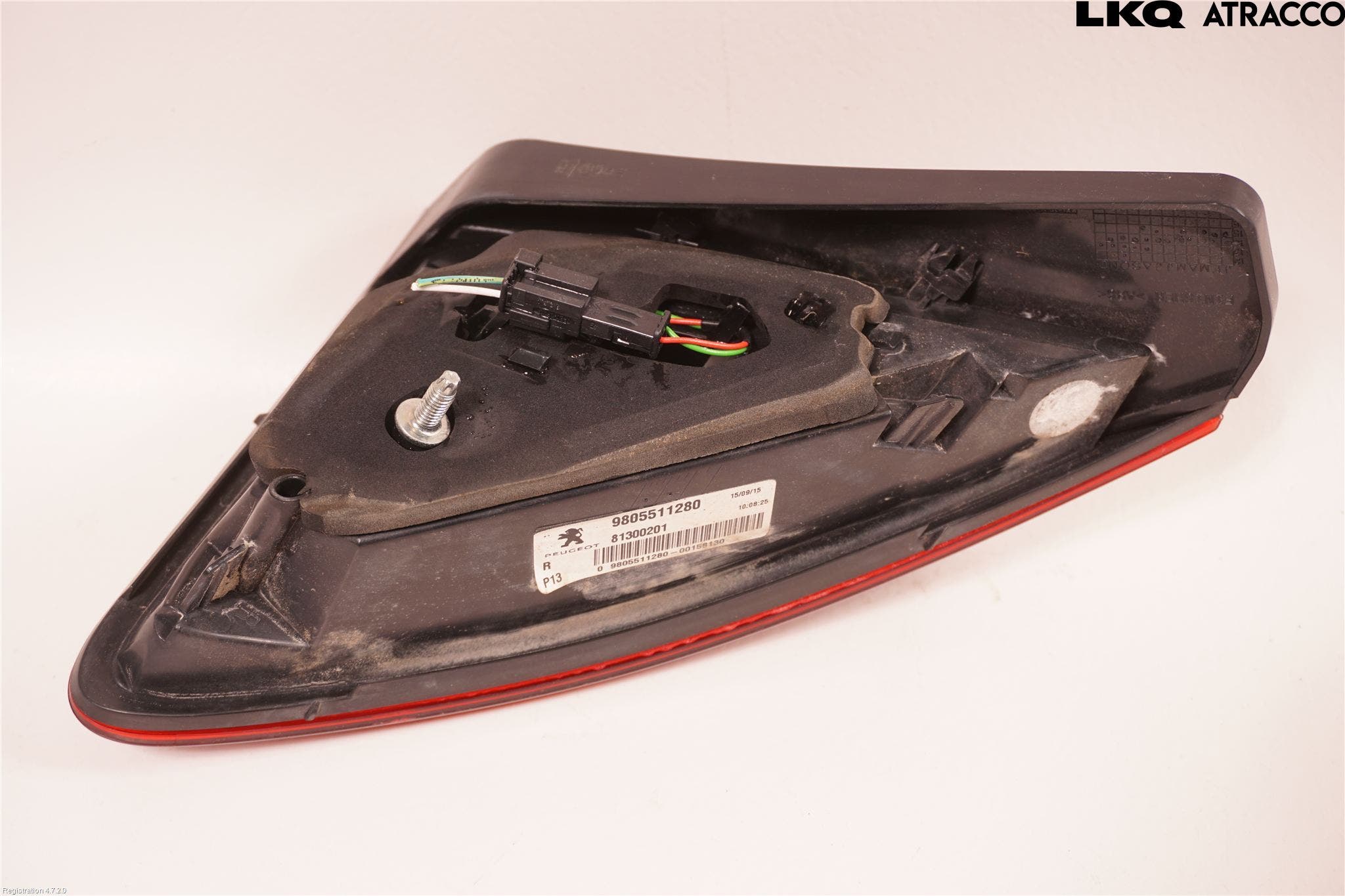 Peugeot 3008 09-16 Bakljus Lucka Hö