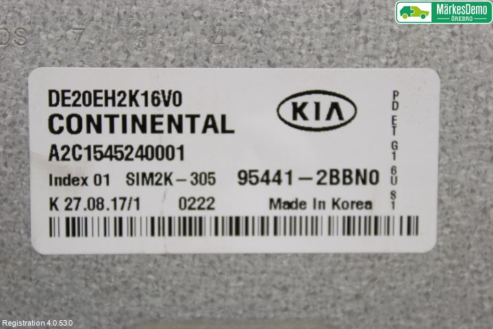 Kia NIRO (DE) 17-22 Styrenhet Växellåda