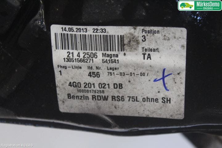 Audi A6/S6 4G 11-18 Bränsletank Insprutning