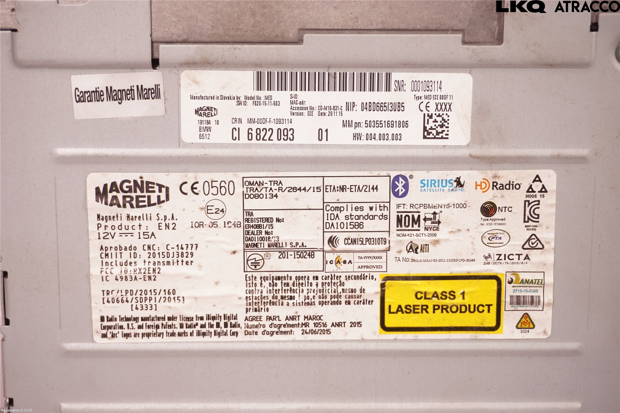 BMW 1 F20/F21 11-19 Styrenhet Multimedia
