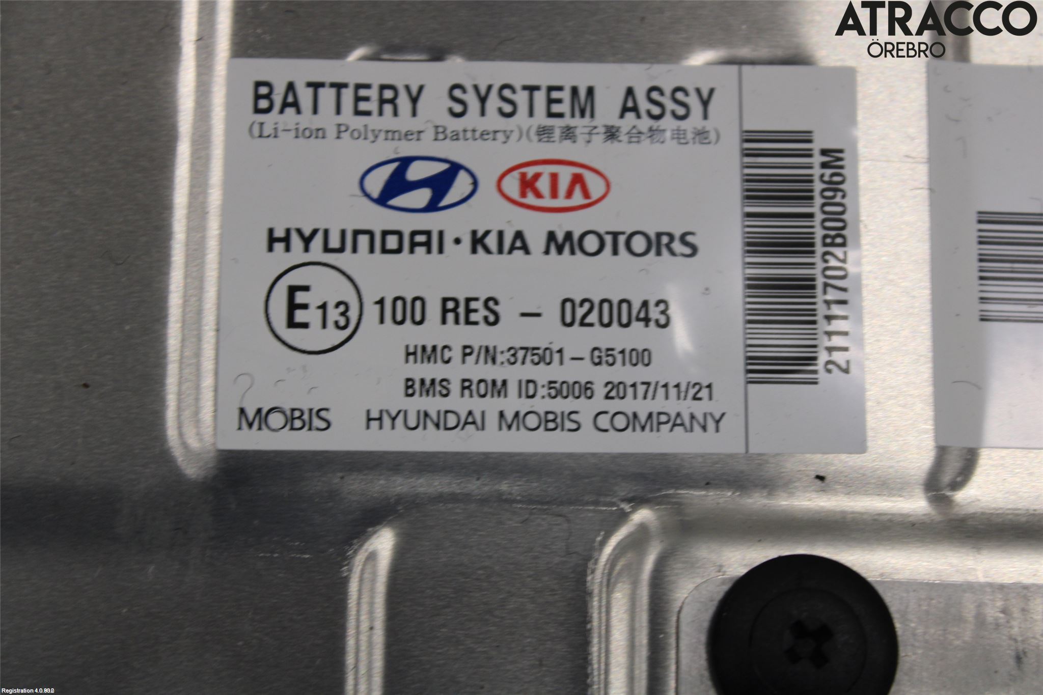 Kia NIRO (DE) 17-22 Batteri Högspänning