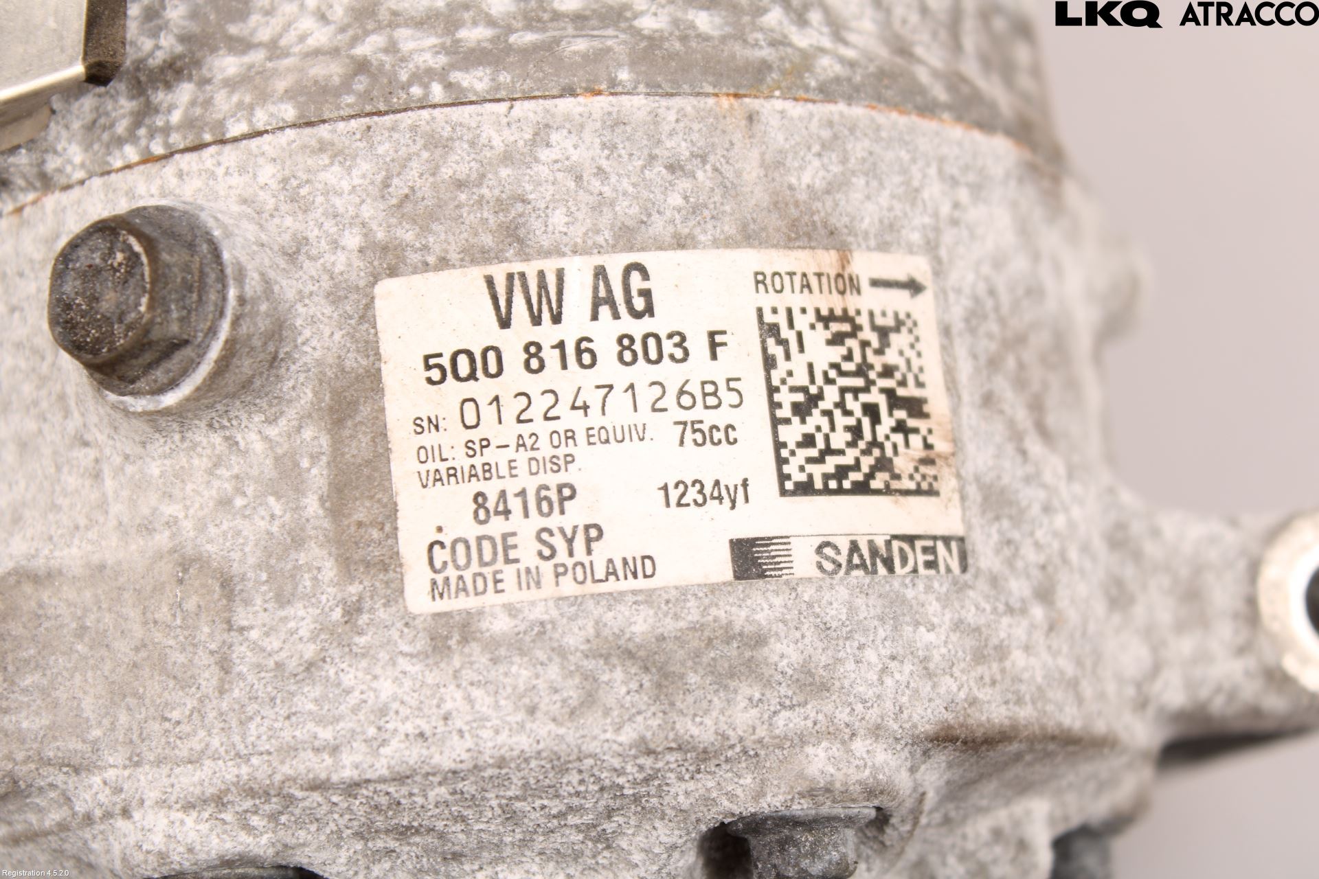 Volkswagen VW PASSAT 15-19 Ac Kompressor