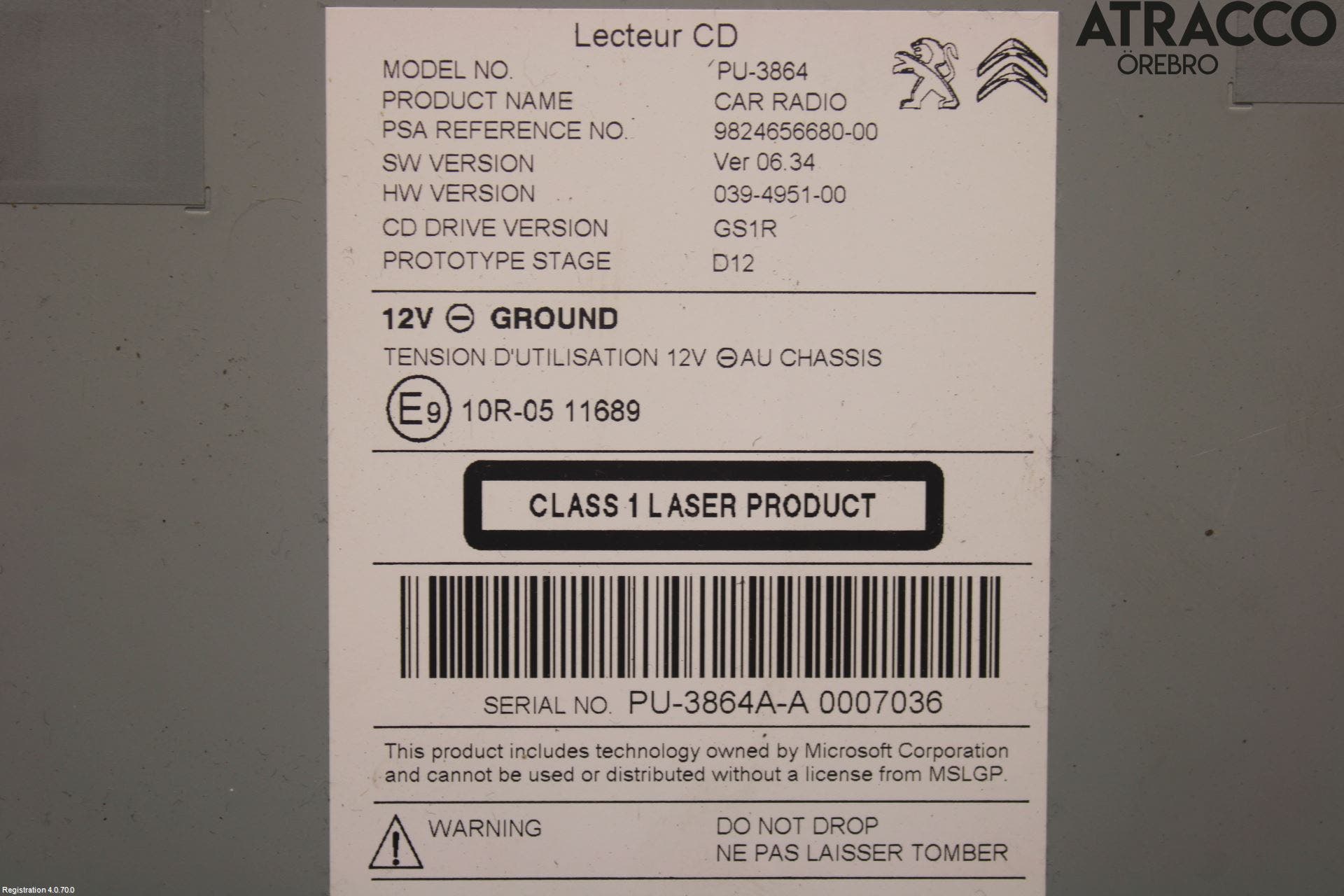 Peugeot 508 11-18 Cd Växlare