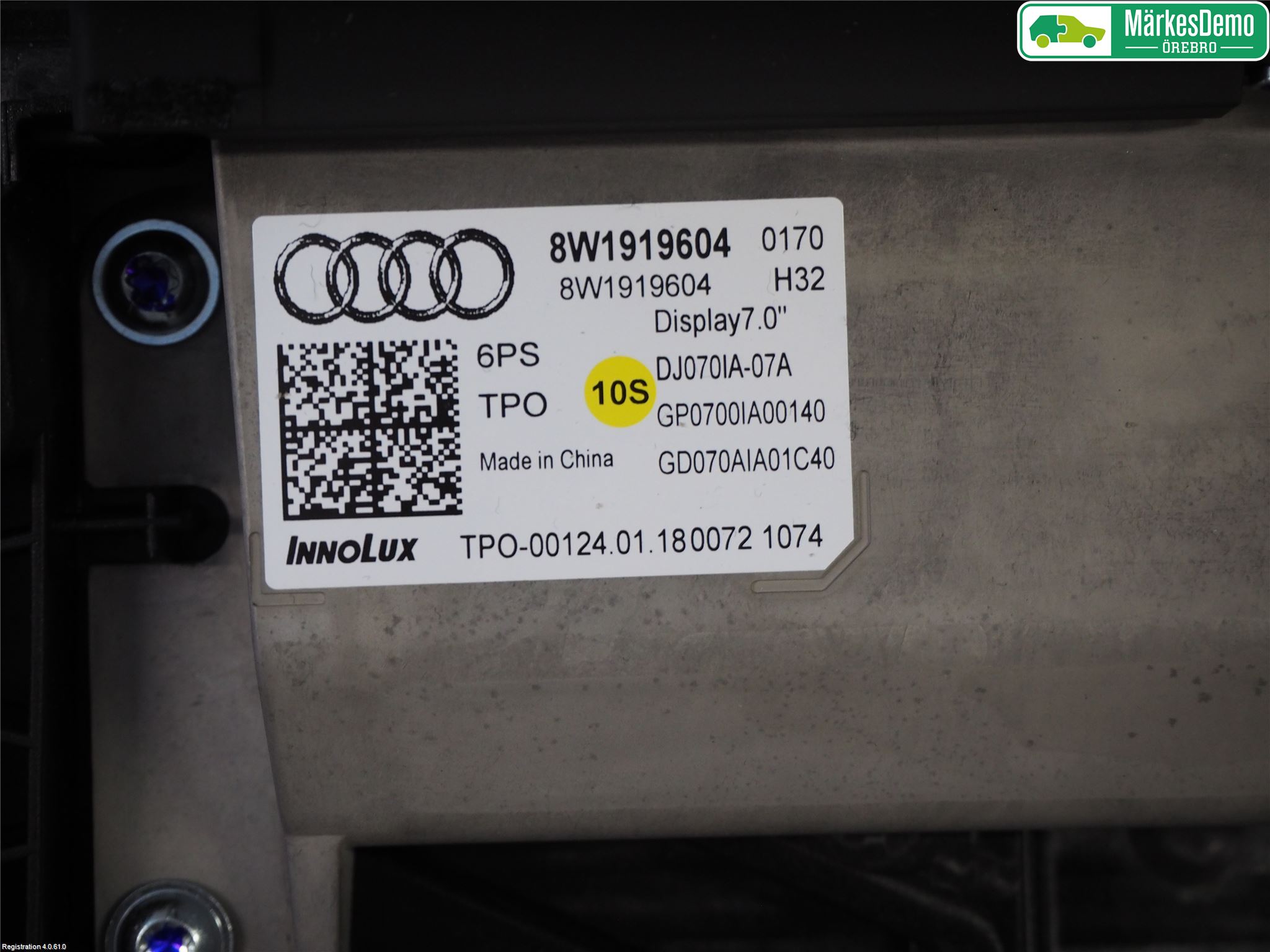 Audi A4/S4 B9 16-19 Bildskärm