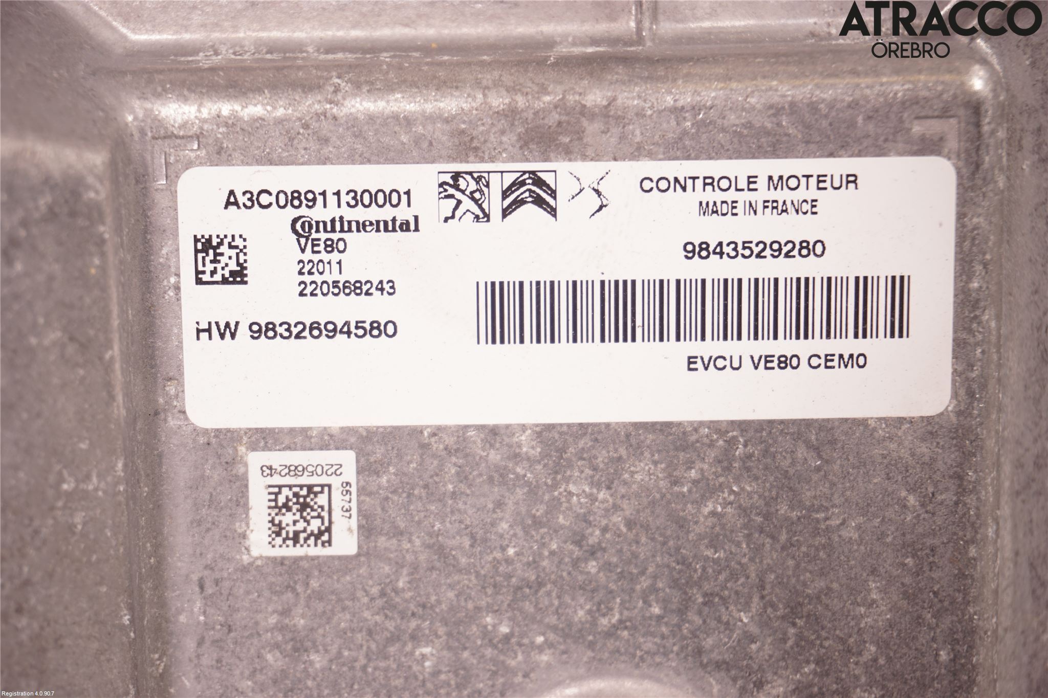 Peugeot RIFTER/E-RIFTER 19- Styrenhet Elmotor