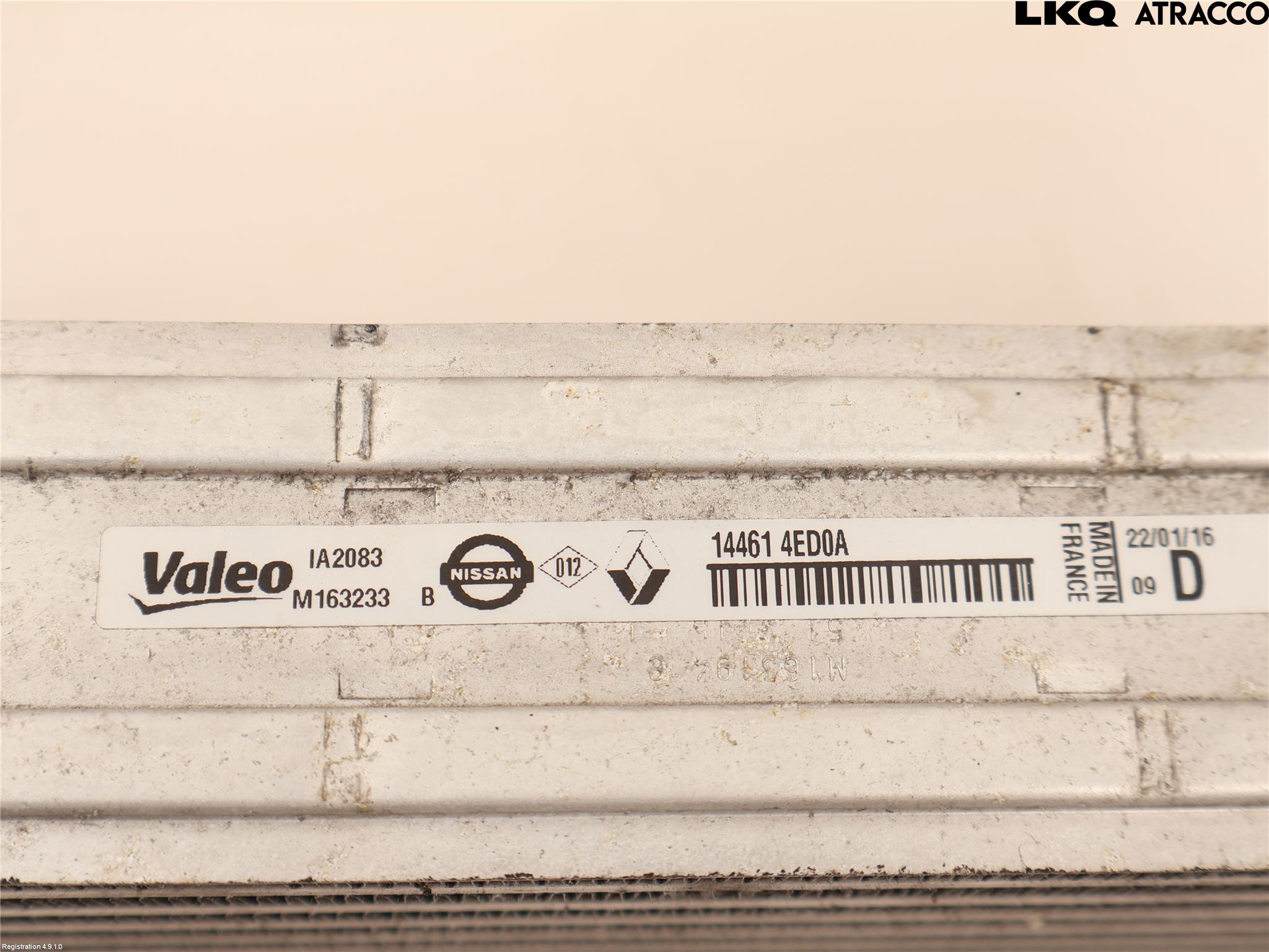 Nissan QASHQAI 14-17 Laddluft-Intercooler Kyl