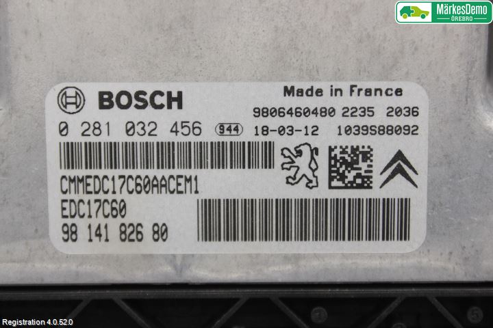 Peugeot PARTNER 16-18 Styrenhet Insprut Bensin