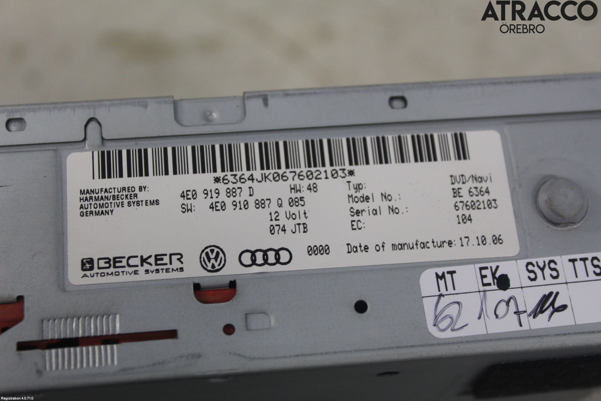 Audi A6/S6     05-11 Gps Navigator