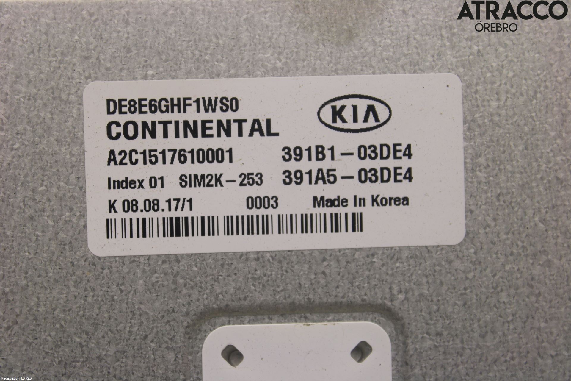 Kia NIRO (DE) 17-22 Styrenhet Insprut Bensin