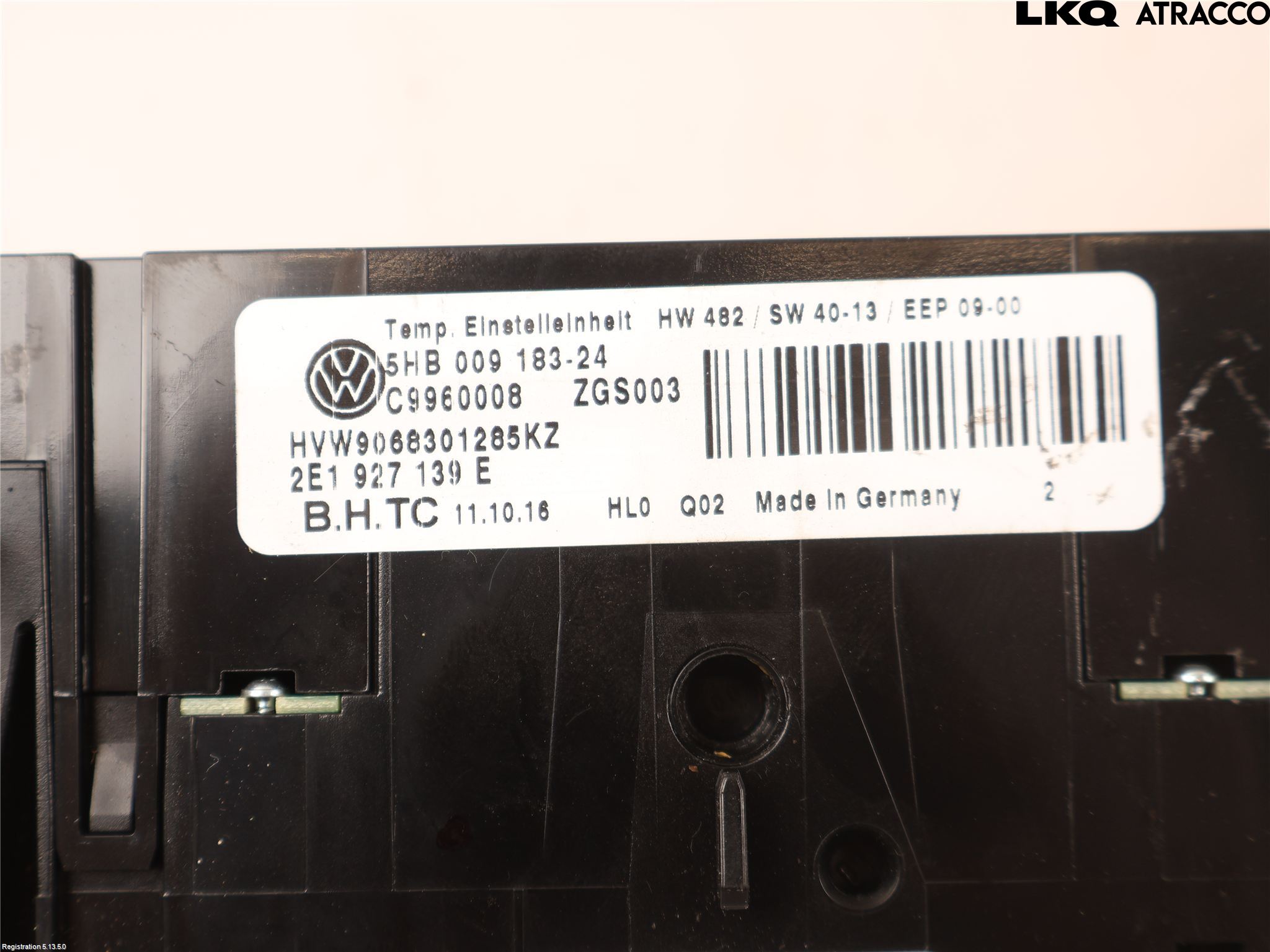 Volkswagen VW CRAFTER 06-16 Ac Styrenhet Ac Manöveren