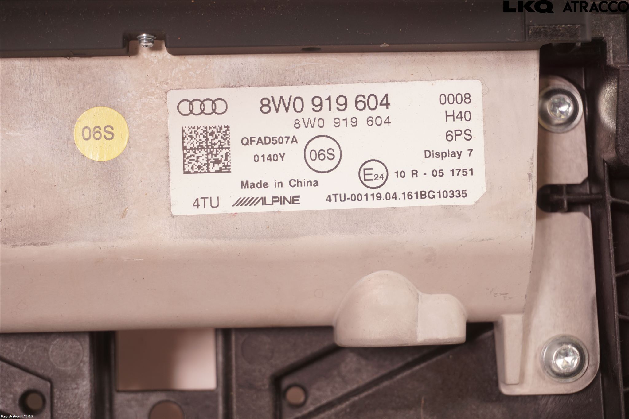 Audi A4/S4 B9 16-19 Bildskärm
