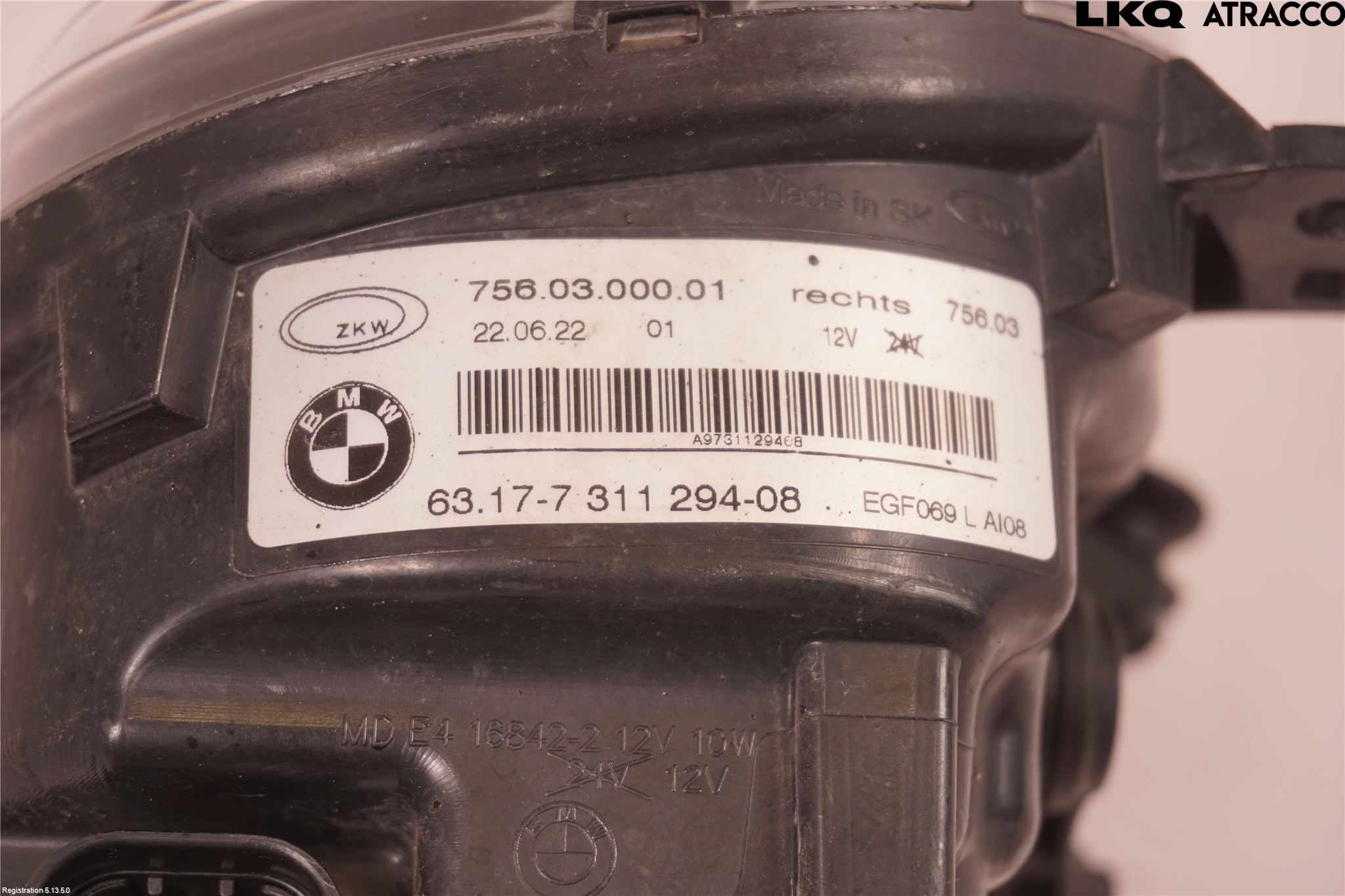 BMW 5 F10/F11/F18 09-17 Dimljus-Varselljus Fram