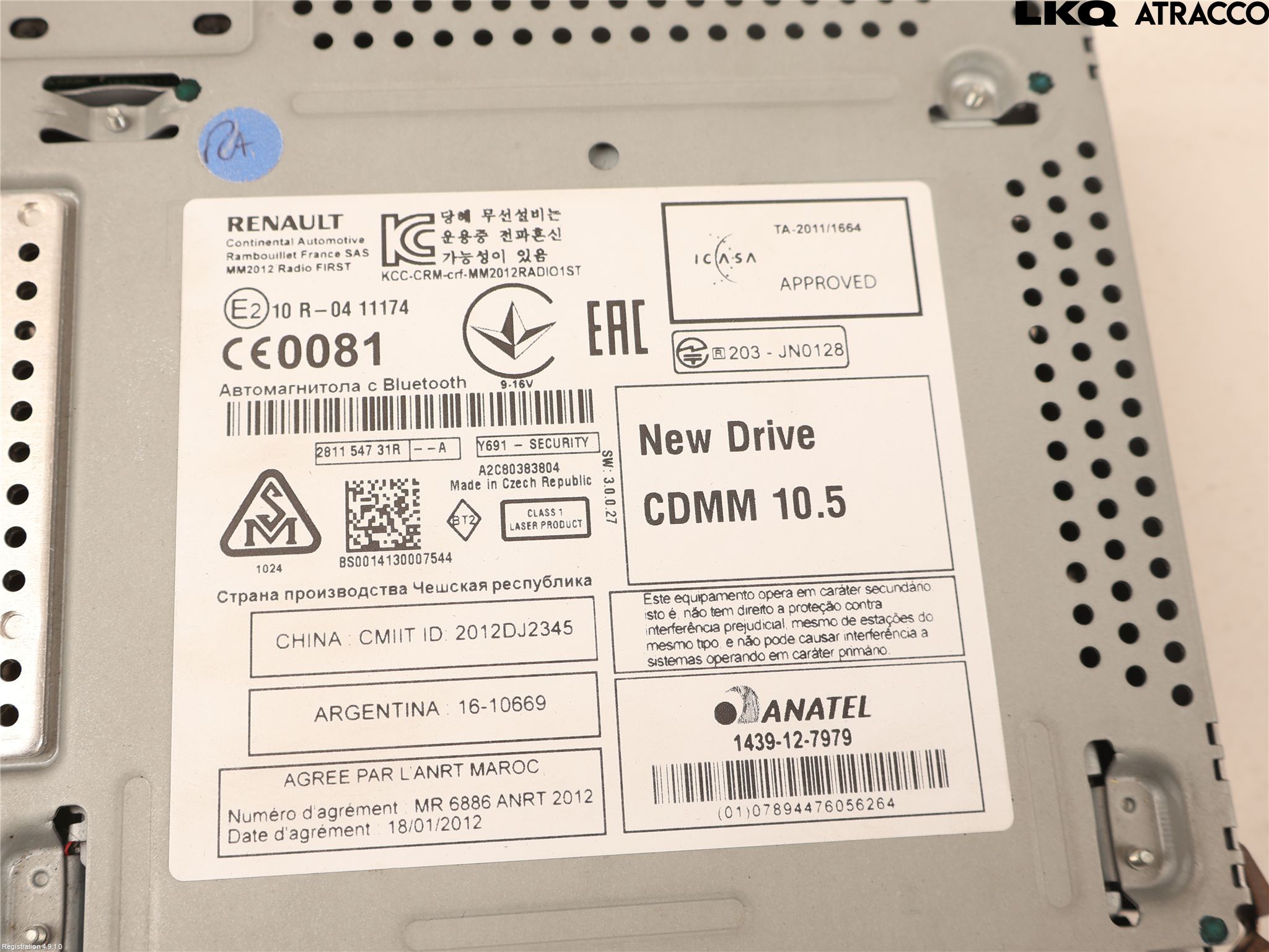 Renault MASTER III  10-14 Cd Radio - Multimediapanel