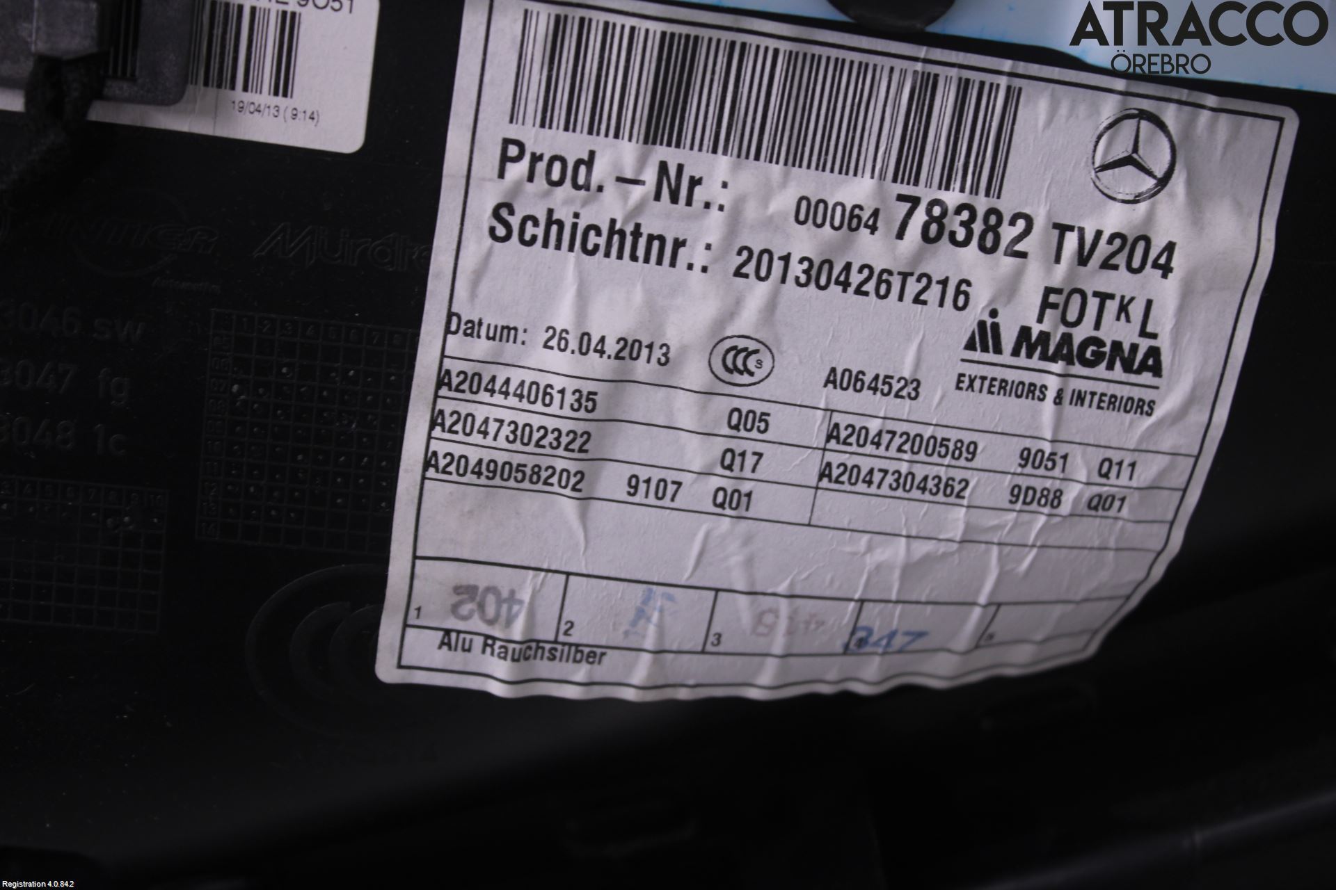 Mercedes-Benz MB C-KLASS (W204) 07-15 Dörrklädsel Vä