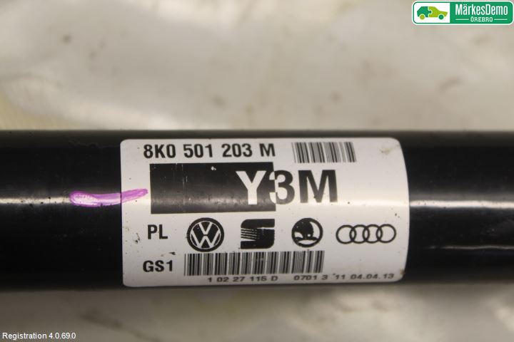Audi A4 12-15 Drivaxel Bak Höger
