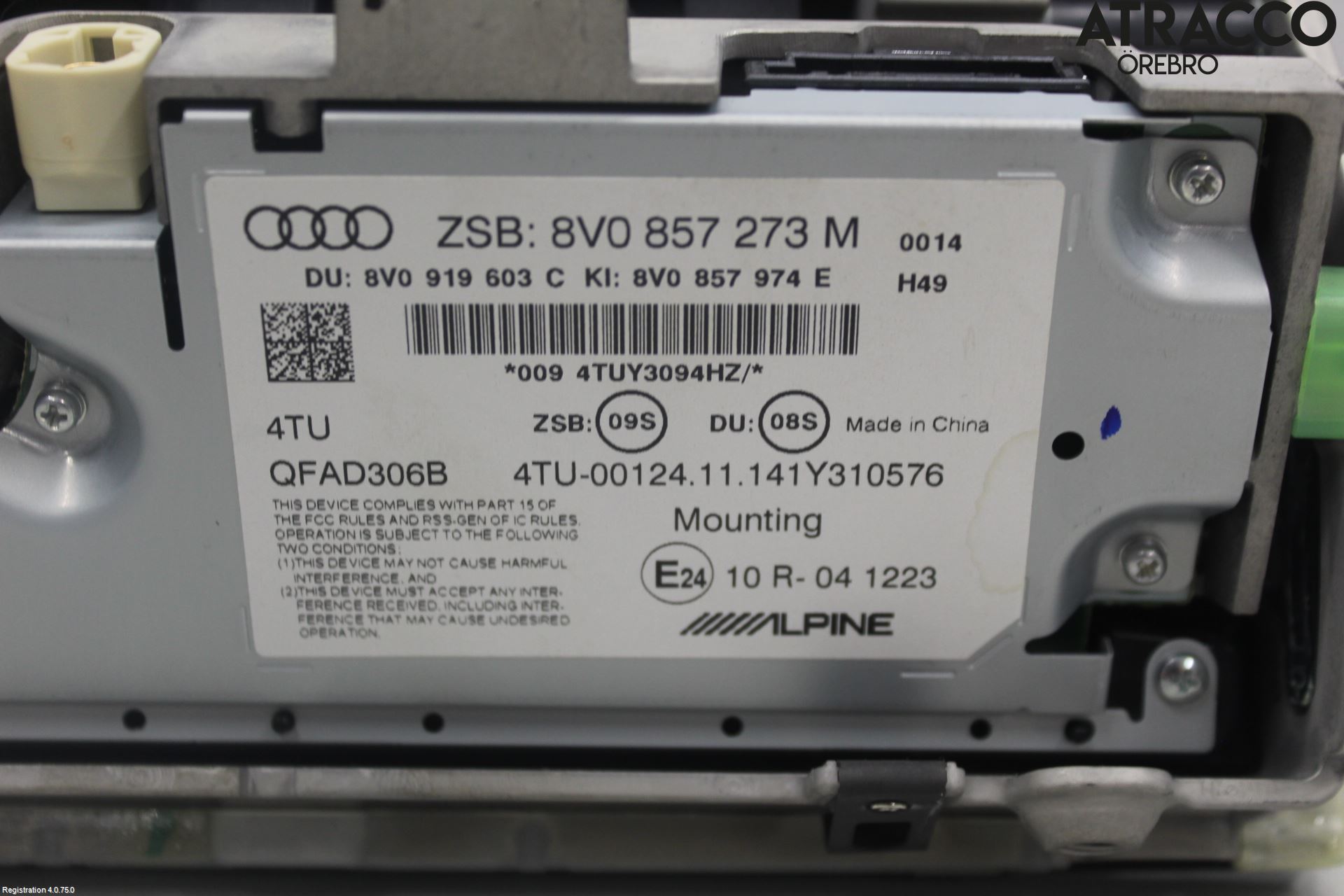 Audi A3/S3 8V 13-20 Bildskärm