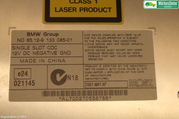 BMW X5 E70 07-13 Cd Växlare