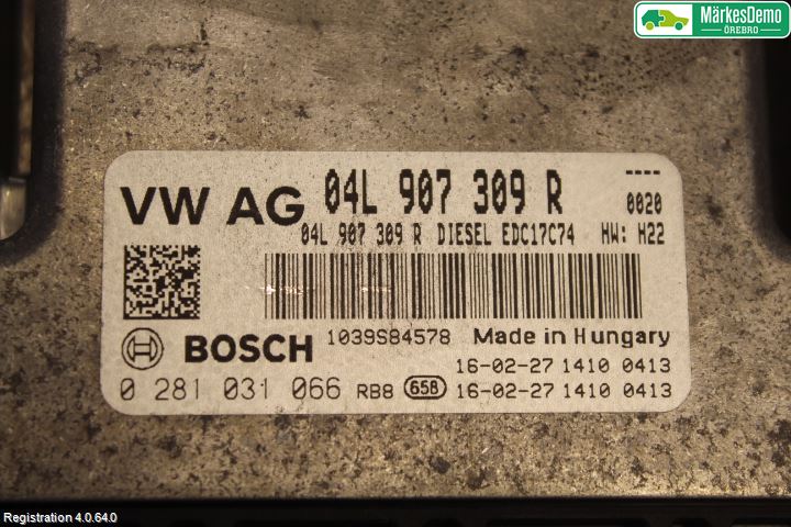Volkswagen VW GOLF / E-GOLF VII 13-20 Styrenhet Insprut Bensin