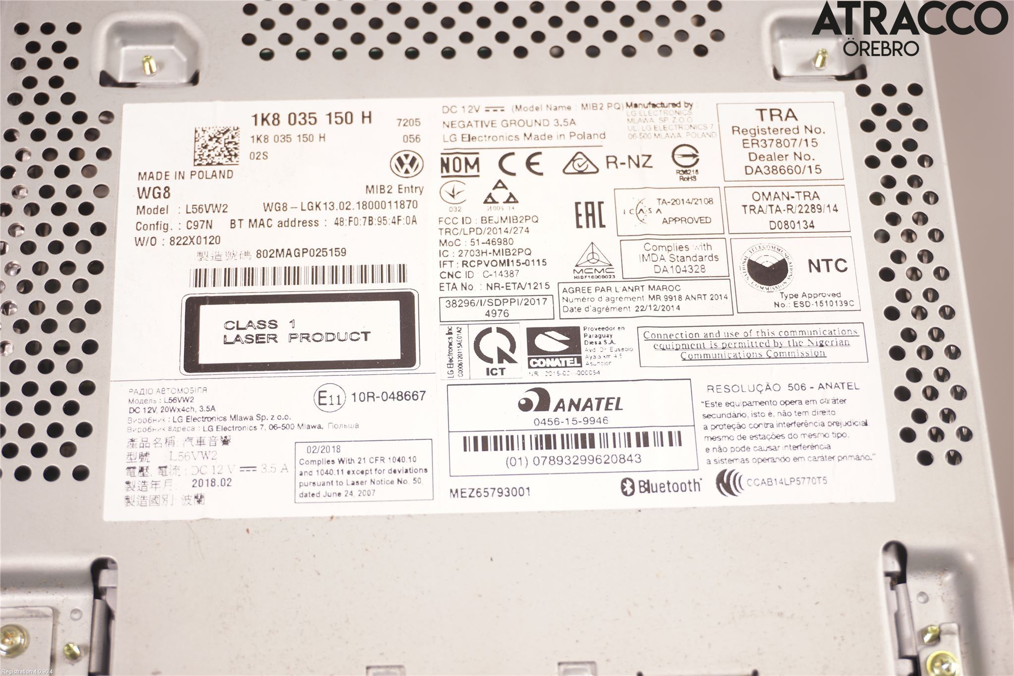 Volkswagen VW TRANSP/CARAVELLE (T6) 16-22 Cd Radio - Multimediapanel