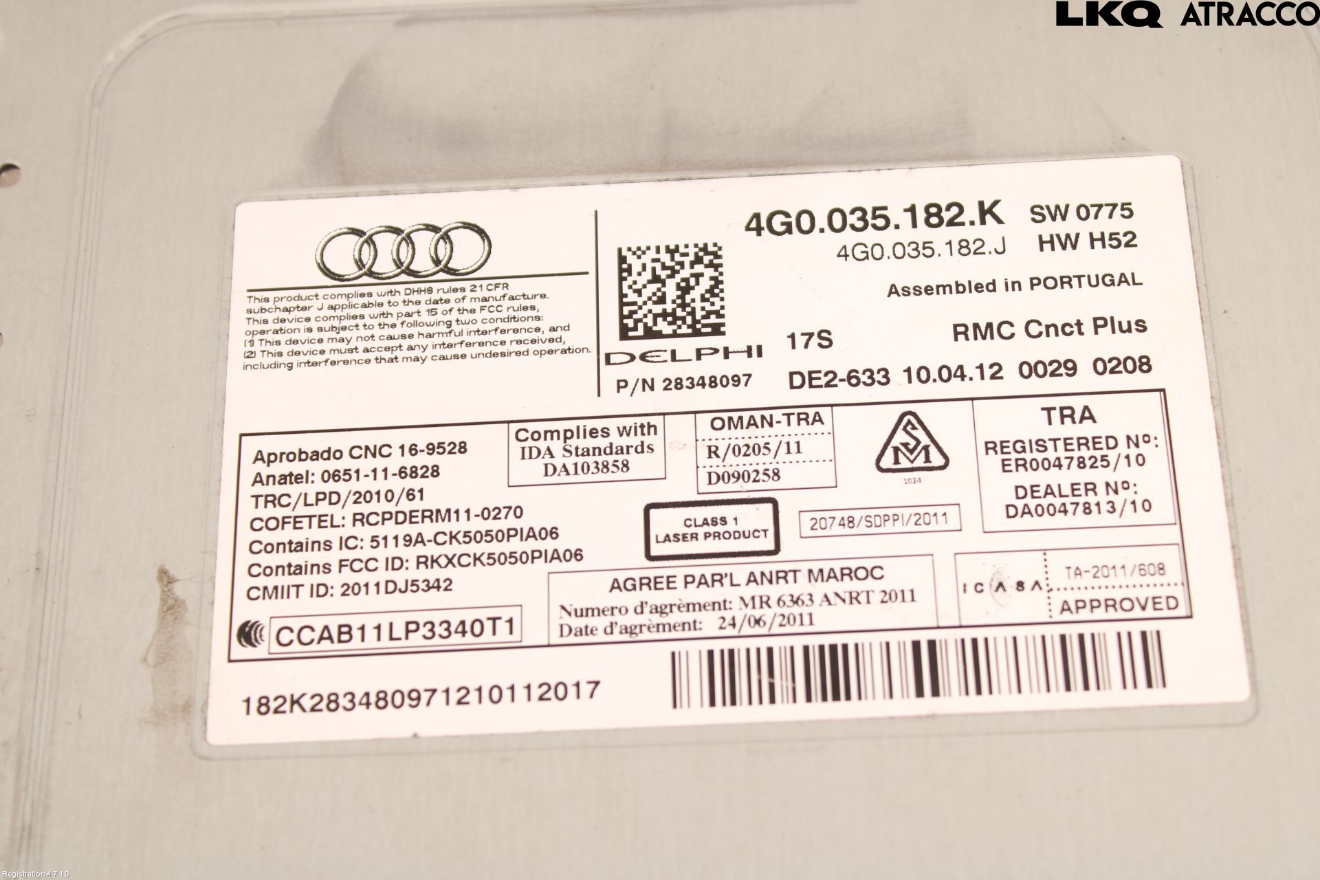Audi A6/S6 4G 11-18 Cd Radio - Multimediapanel